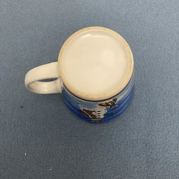 Unmarked Snowman with Bow Broom and Red Bird Coffee Mug with Handle (Winter) - Picture 8 of 10